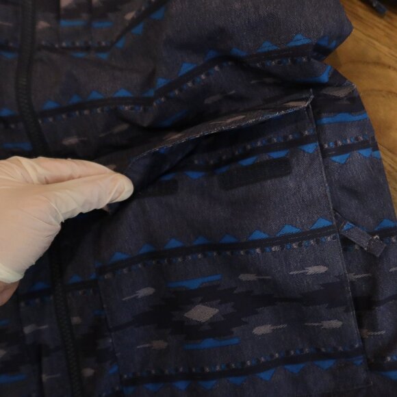 BURTON DRYRIDE jacket boys M snowboard ski blue Aztec waterproof outdoor hiking - Picture 6 of 11